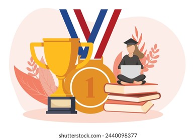 Graduation Day Flat Design Illustration