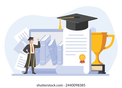 Graduation Day Flat Design Illustration