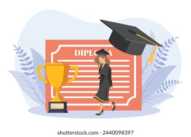 Graduierung Tag flache Design-Illustration
