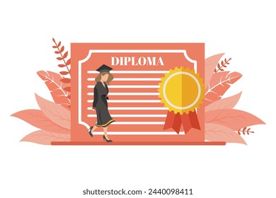 Graduation Day Flat Design Illustration