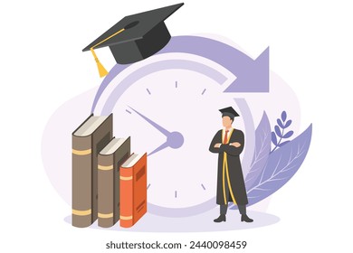 Graduation Day Flat Design Illustration