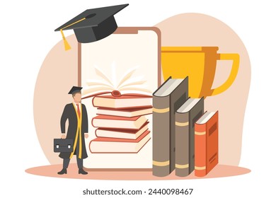 Graduation Day Flat Design Illustration