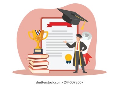 Graduation Day Flat Design Illustration