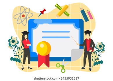 Graduation Day Flat Design Illustration