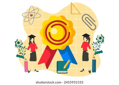 Graduation Day Flat Design Illustration