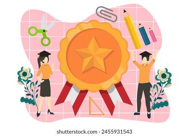 Graduation Day Flat Design Illustration