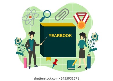 Ilustración de diseño plano del día de graduación