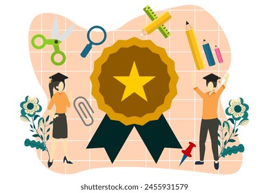 Graduation Day Flat Design Illustration