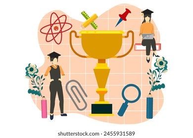 Graduation Day Flat Design Illustration