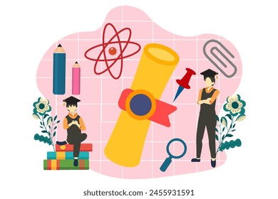 Graduierung Tag flache Design-Illustration
