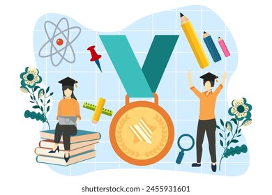 Graduation Day Flat Design Illustration