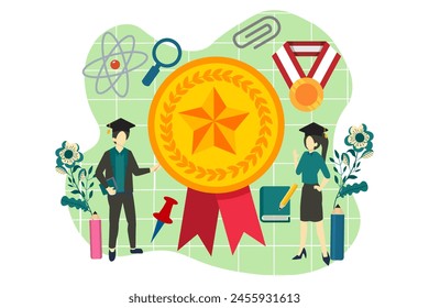 Graduation Day Flat Design Illustration