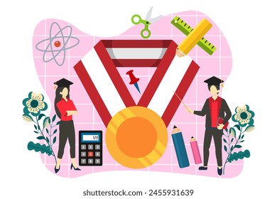 Graduation Day Flat Design Illustration