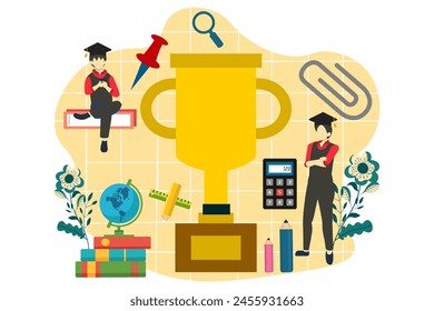 Graduation Day Flat Design Illustration