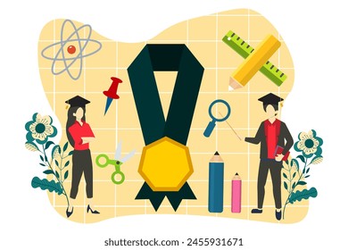 Graduation Day Flat Design Illustration