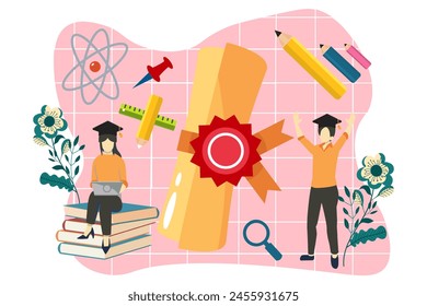 Graduierung Tag flache Design-Illustration