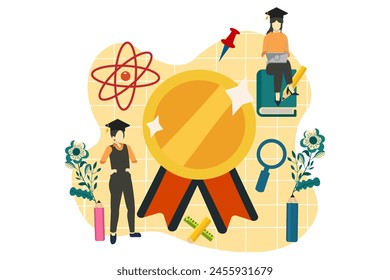 Graduation Day Flat Design Illustration