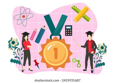 Graduierung Tag flache Design-Illustration