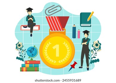 Graduation Day Flat Design Illustration