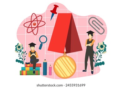 Graduation Day Flat Design Illustration