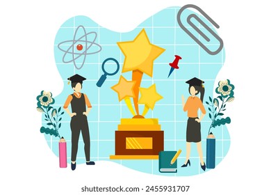 Graduation Day Flat Design Illustration