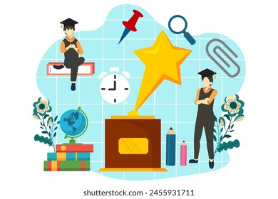 Graduation Day Flat Design Illustration