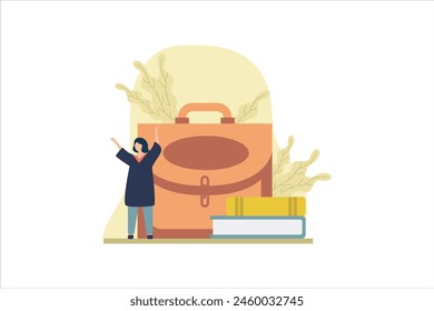Graduation Day Flat Design Illustration