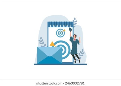 Graduation Day Flat Design Illustration