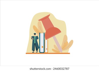 Ilustración de diseño plano del día de graduación