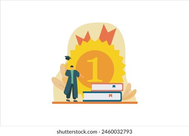 Graduation Day Flat Design Illustration