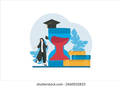 Graduation Day Flat Design Illustration