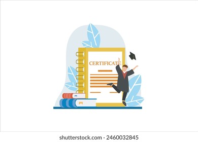 Graduation Day Flat Design Illustration