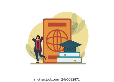 Graduierung Tag flache Design-Illustration