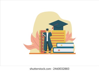 Graduation Day Flat Design Illustration
