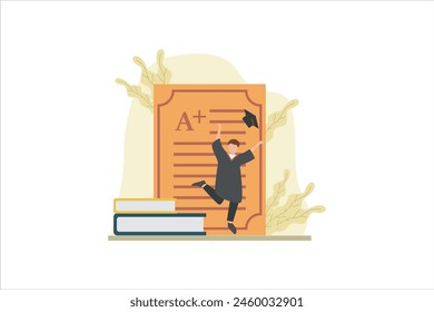 Graduation Day Flat Design Illustration