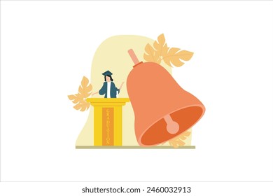 Graduation Day Flat Design Illustration