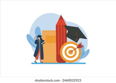 Graduation Day Flat Design Illustration