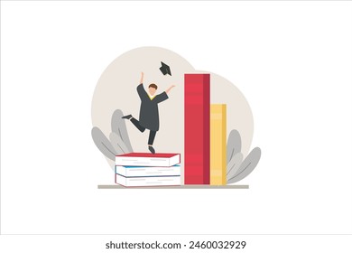 Graduation Day Flat Design Illustration
