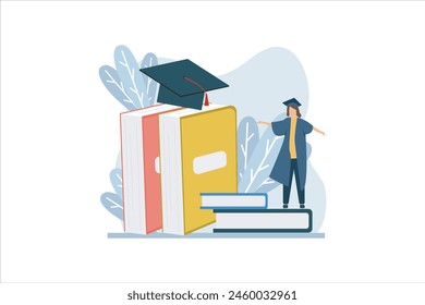 Graduation Day Flat Design Illustration