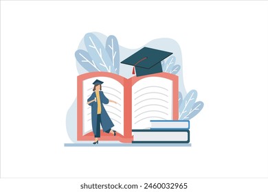 Graduation Day Flat Design Illustration