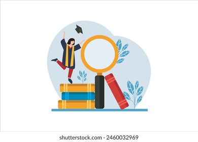 Graduation Day Flat Design Illustration