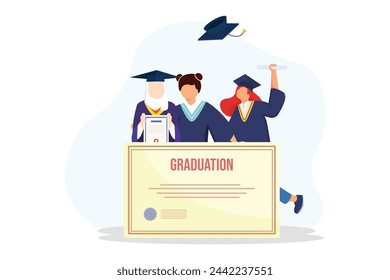 Graduation Day Flat Illustration Design