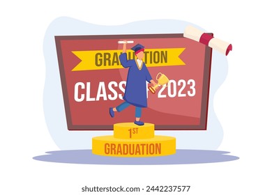 Graduation Day Flat Illustration Design