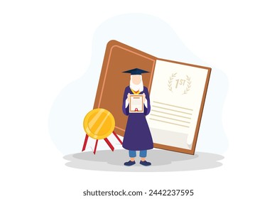 Graduation Day Flat Illustration Design