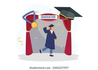 Graduation Day Flat Illustration Design