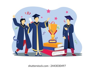 Graduation Day Flat Illustration Design