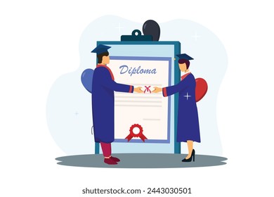 Graduation Day Flat Illustration Design