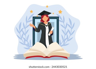 Graduation Day Flat Illustration Design