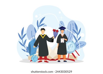 Graduation Day Flat Illustration Design