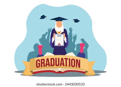Graduation Day Flat Illustration Design